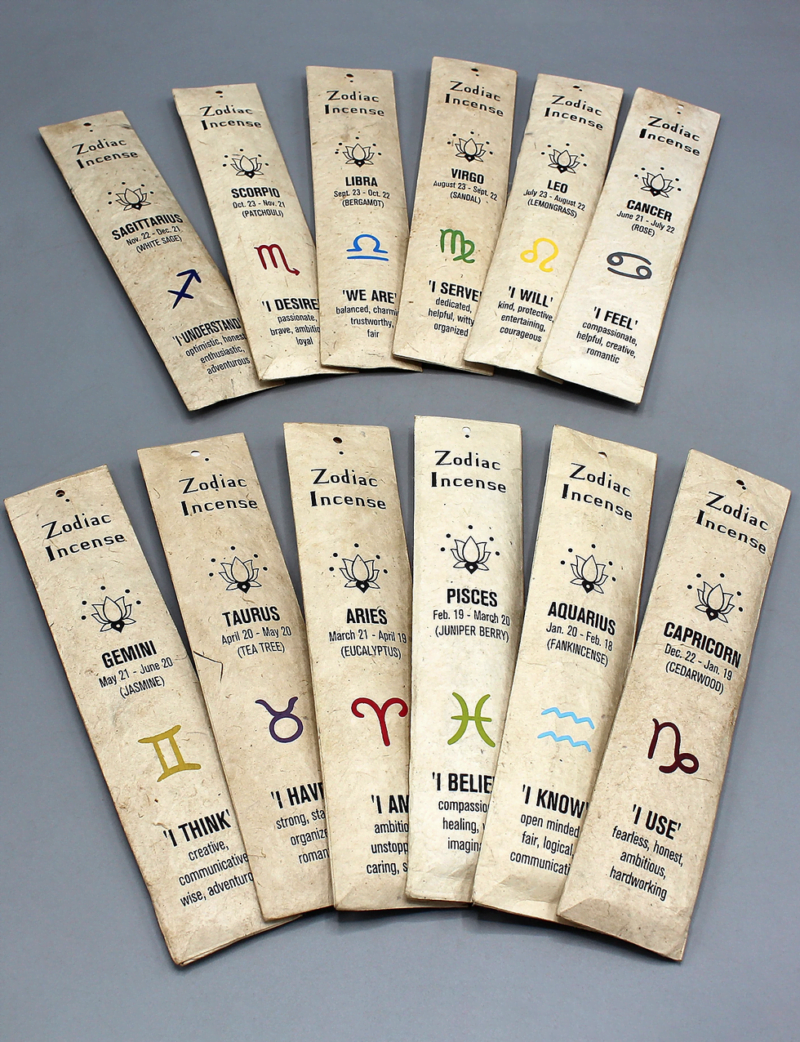 12 Zodiac Sign Incense Sticks Pack Of 10 Wholesale Incense Nepal